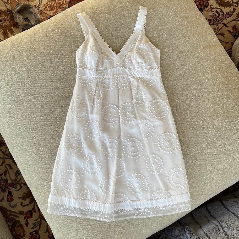 Lilly Pulitzer, white tulle embroidered dress, size 4, NWT
